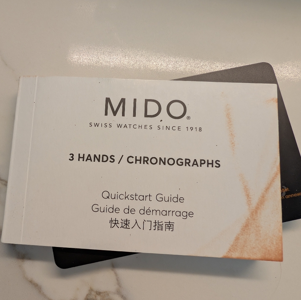 Authentic Mido Black Leather Strap Watch - image 6